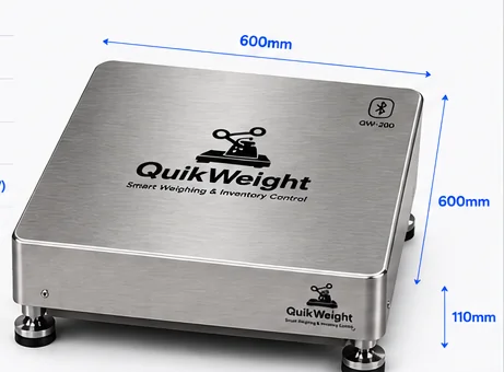 QuikWeight QW-200 dimensions: 600mm length, 600mm width, 110mm height